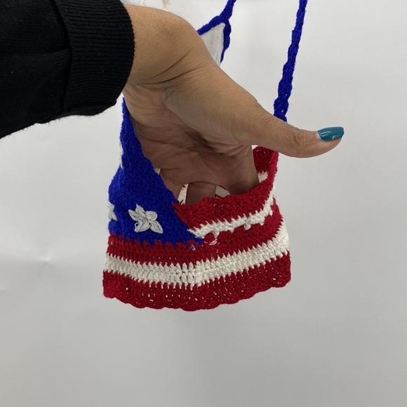 may & july red white blue crochet bralette - Picture 2 of 4
